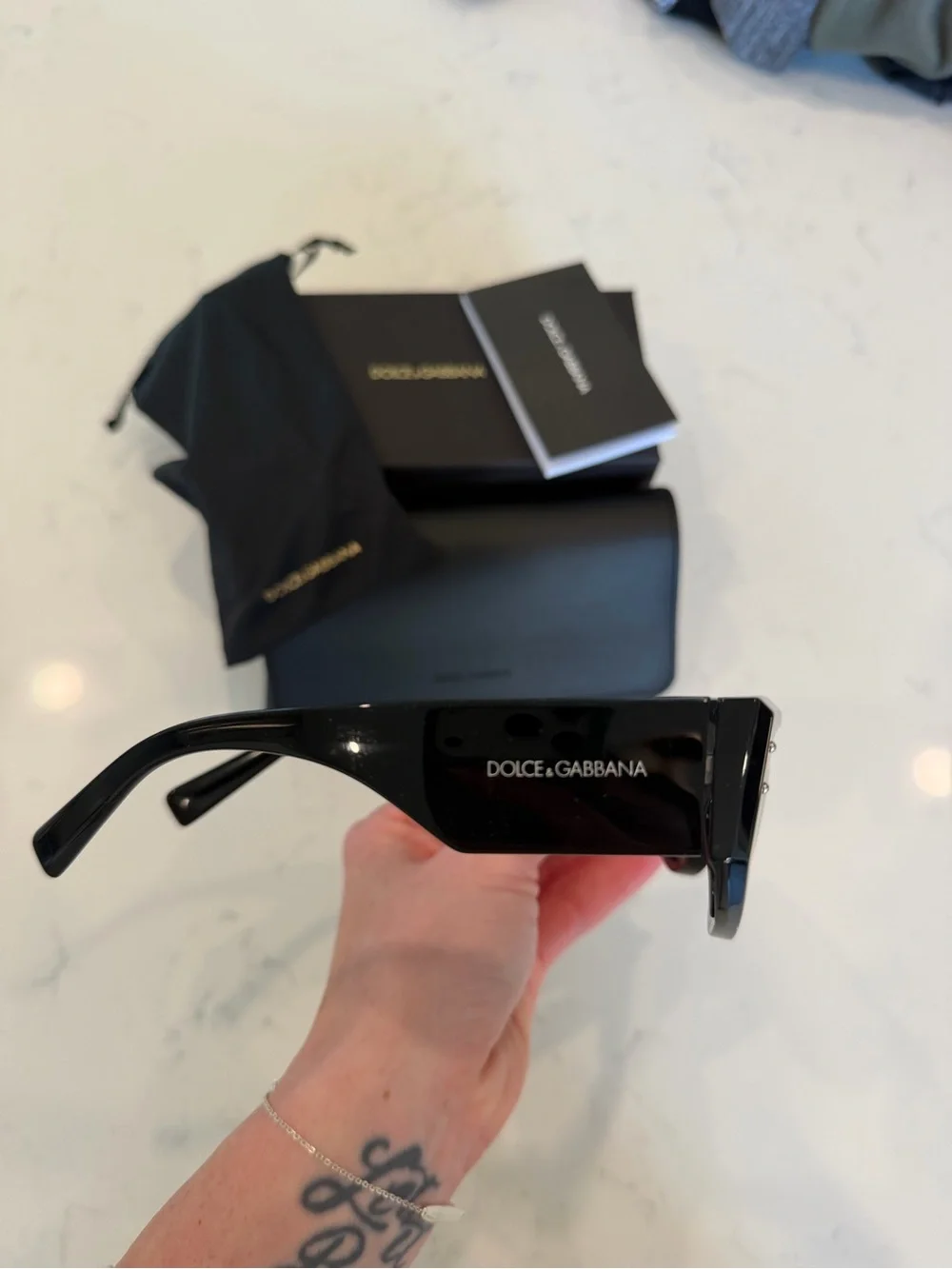 Dolce & Gabbana - DG4461 501/87 Black/Grey Acetate Sunglasses